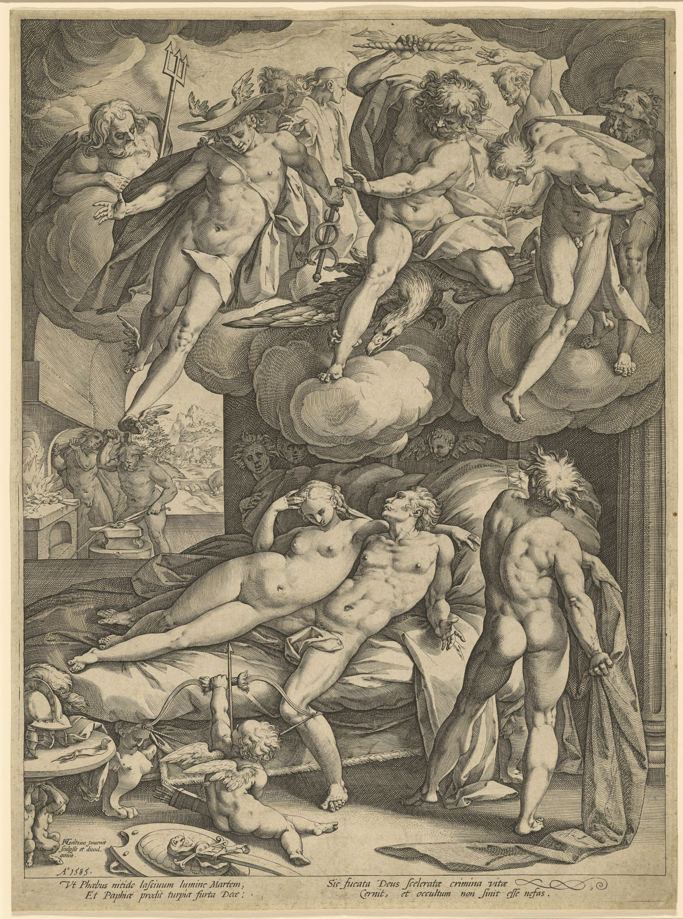 Venus and Mars Surprised by Vulcan